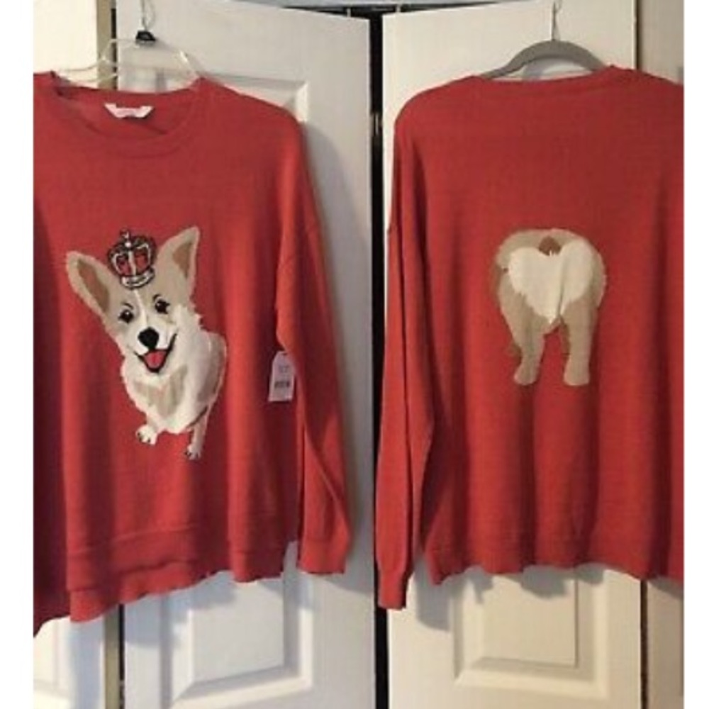 Crown corgi butt sweater
